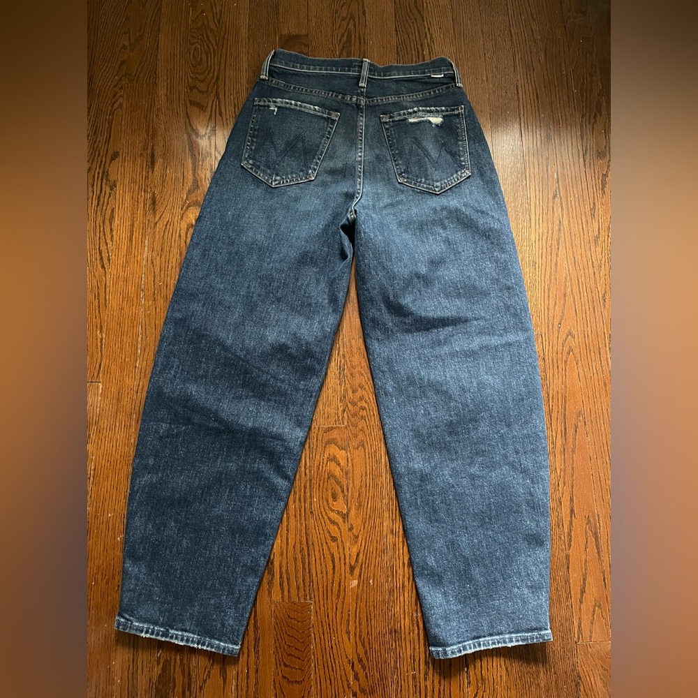 Mother denim fangirl flood High-waisted jeans wide barrel leg size 27 - Picture 14 of 16